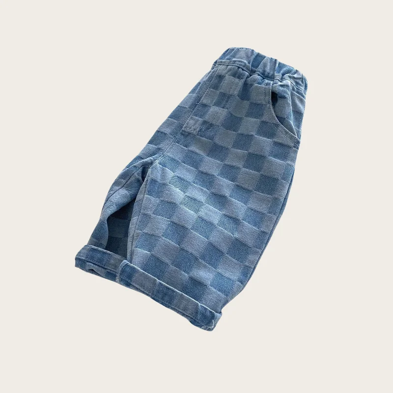 DenimCheck – Wygodne i modne – spodnie dziecięce w kratkę
