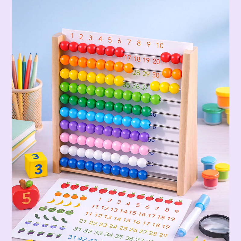 Woods™ - Drewniane liczydło - Edukacyjne zabawki matematyczne