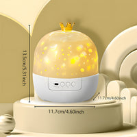 Thumbnail for CosmoGlow – Marzycielski i kreatywny – lampka nocna Galaxy Projector z obrotem o 360°