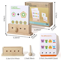 Thumbnail for BrainyKids – Logiczne i zabawne – drewniana gra edukacyjna z kartami