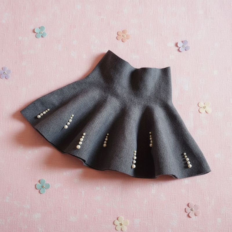 Girls Knitted Skirt – Komfort i styl – spódniczka dziecięca
