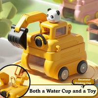 Thumbnail for TinyExcavators – Wyjątkowa i funkcjonalna – butelka na wodę w kształcie koparki z słomką