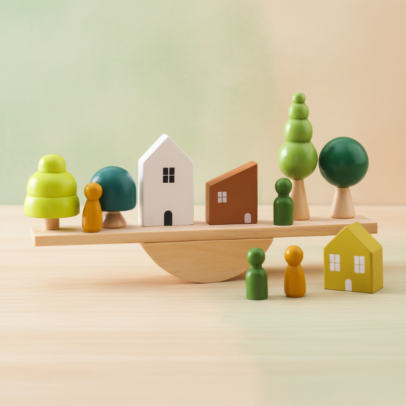 Wooden Forest Blocks – Kreatywność i rozwój – zestaw drewnianych klocków do układania