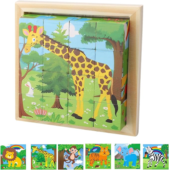CubePuzzle – Zabawa i edukacja - drewniane klocki 3D