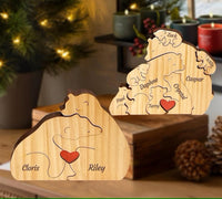 Thumbnail for Family Puzzle™ – spersonalizowany prezent na Dzień Matki z rodziną misiów