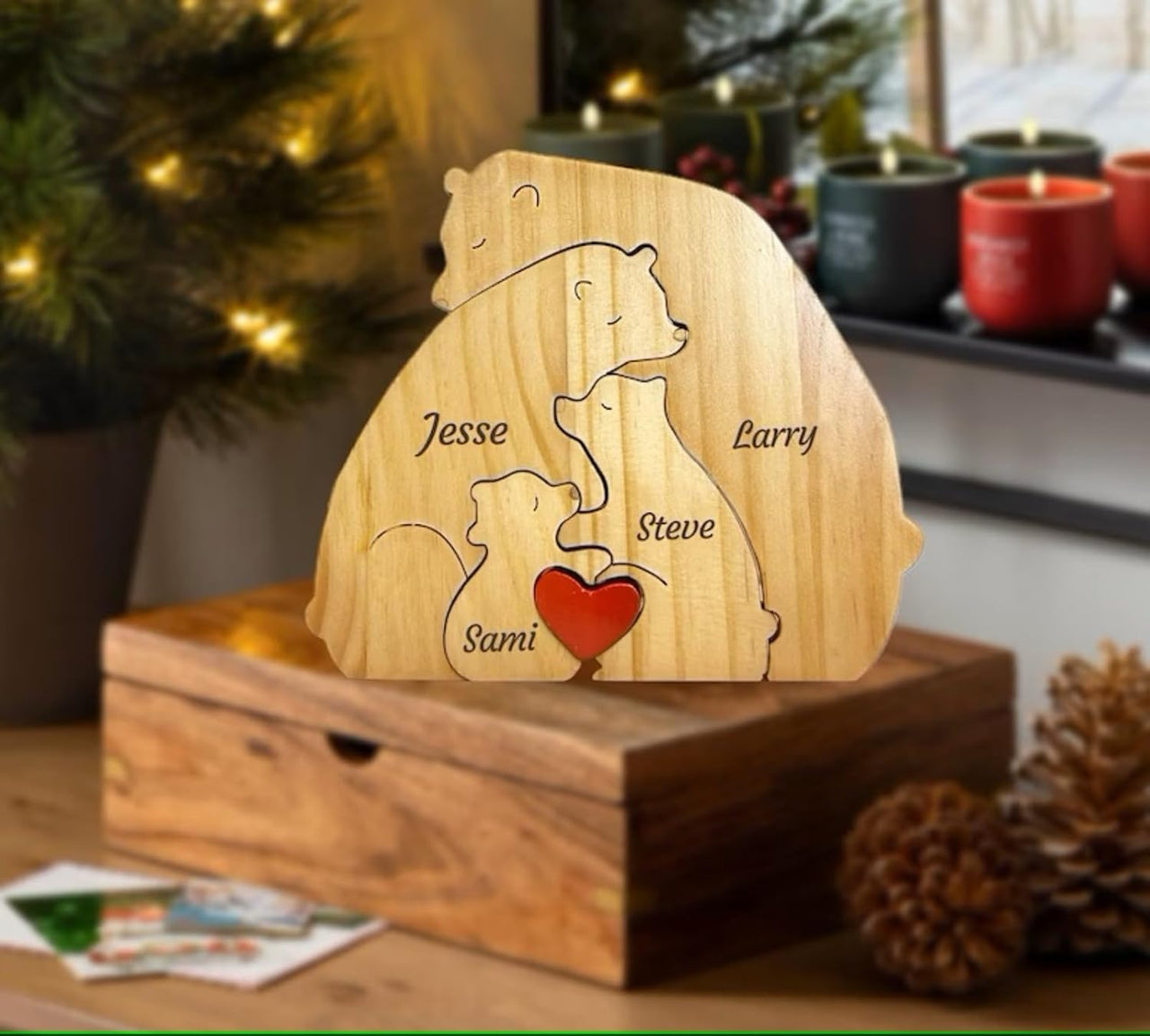 Family Puzzle™ – spersonalizowany prezent na Dzień Matki z rodziną misiów