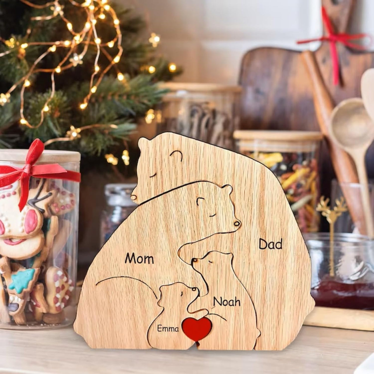 Family Puzzle™ – spersonalizowany prezent na Dzień Matki z rodziną misiów