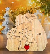 Thumbnail for Family Puzzle™ – spersonalizowany prezent na Dzień Matki z rodziną misiów
