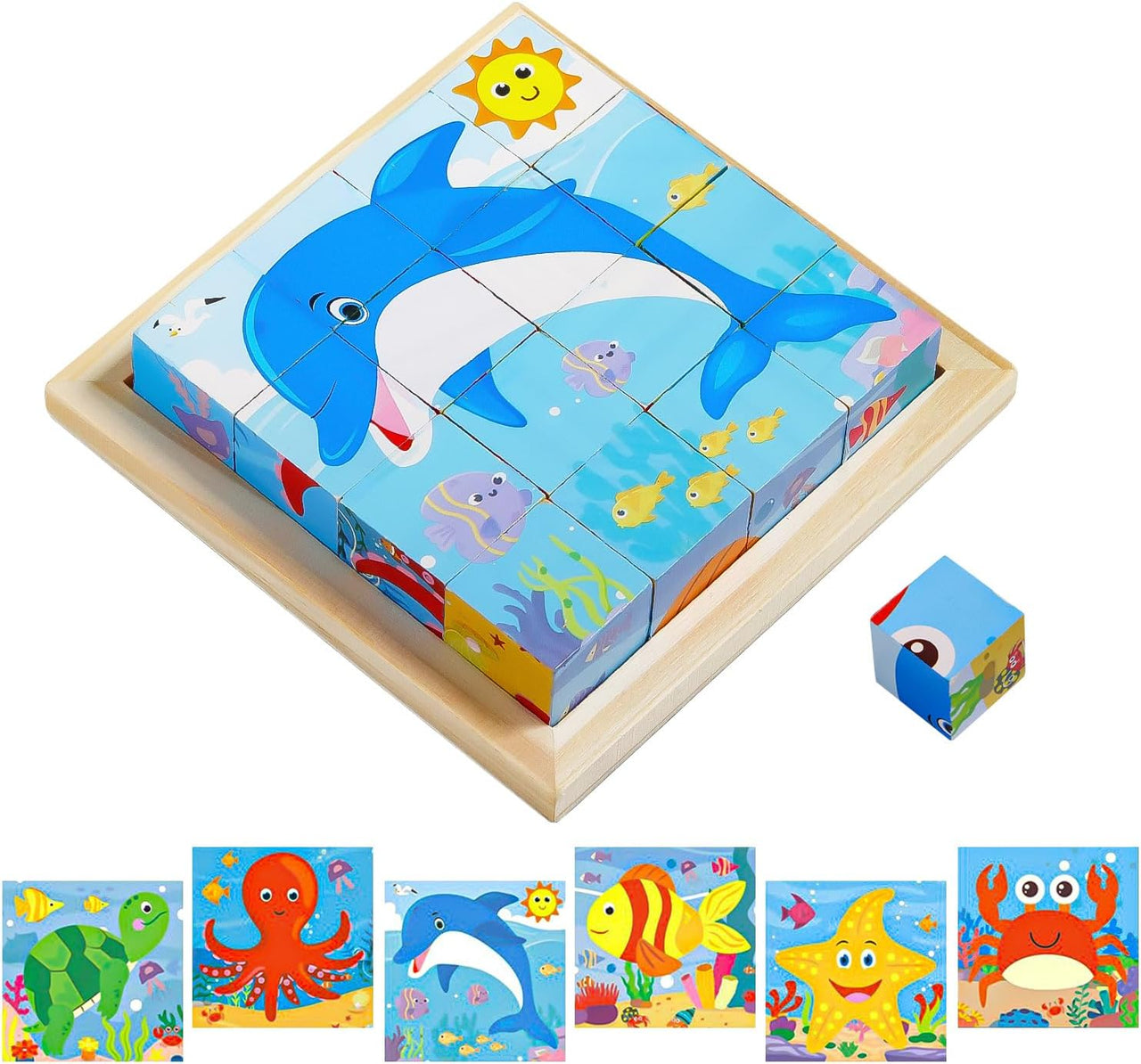 CubePuzzle – Zabawa i edukacja - drewniane klocki 3D