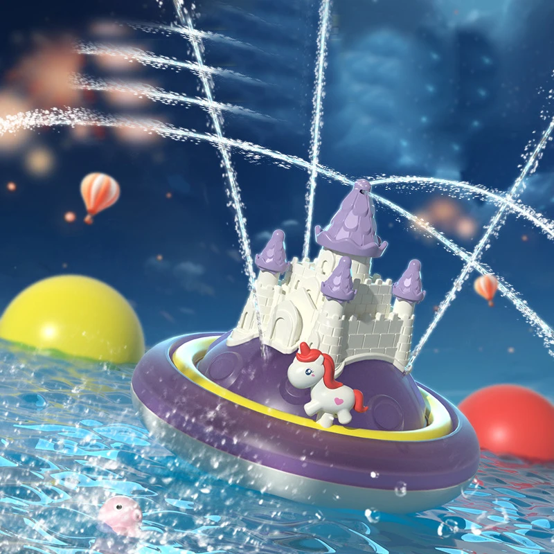 SpalshCastle – Magiczny i interaktywny – zestaw do zabawy „Pływający zamek jednorożca”