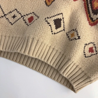 Thumbnail for LittleRetro – Ciepły i stylowy – dziecięcy sweter z dzianiny z motywem rombów