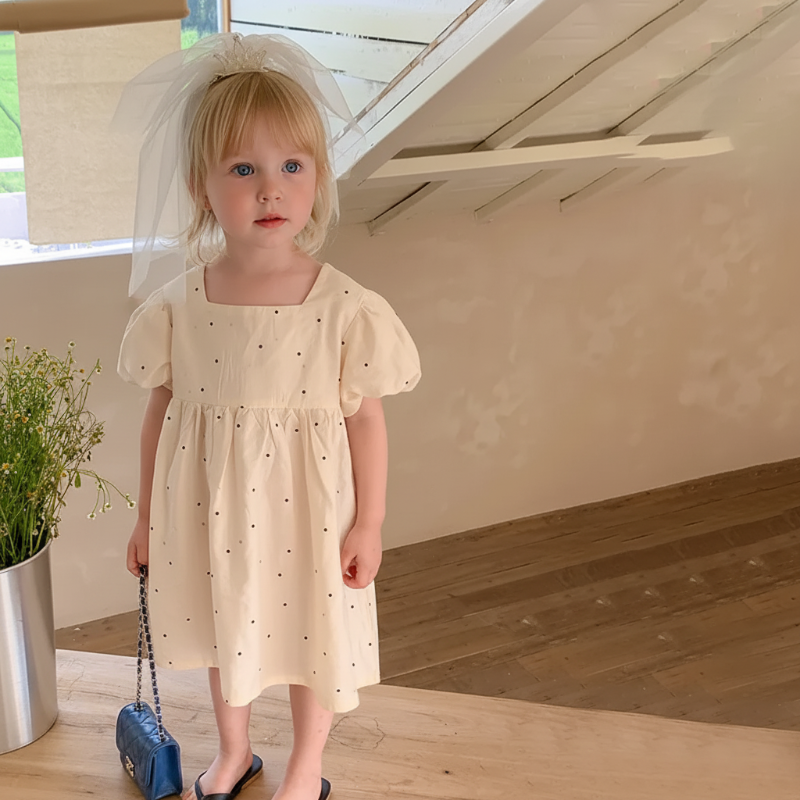 LittleTwinkle – Miękka i wygodna – sukienka dziecięca z podwójnymi kokardkami