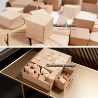 Thumbnail for BlockyFun – Kreatywne i edukacyjne – zestaw 100 drewnianych klocków