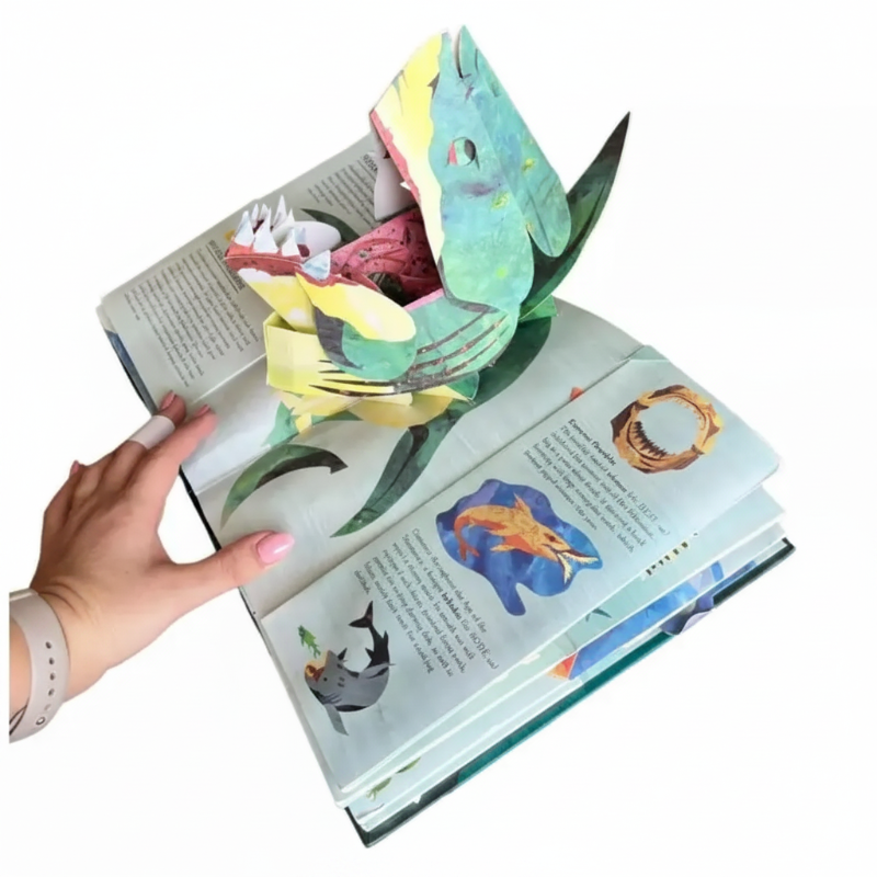 JurassicKids – Ekscytująca i edukacyjna – encyklopedia dinozaurów 3D w formie książki z wyskakującymi ilustracjami
