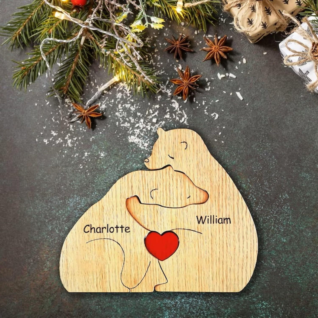 Family Puzzle™ – spersonalizowany prezent na Dzień Matki z rodziną misiów
