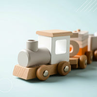 Thumbnail for TrainCount –  Klasyczne i edukacyjne – drewniany pociąg Montessori