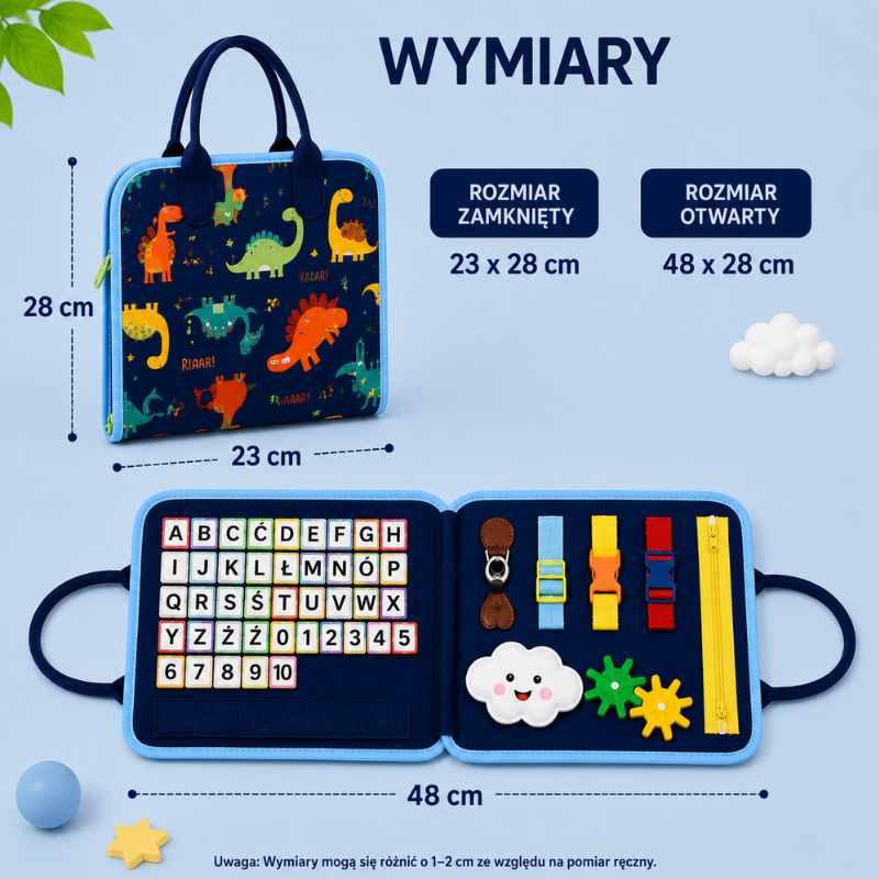 7-in-1 Busy Board – Motoryka i nauka – tablica z zadaniami
