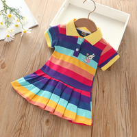 Thumbnail for RainbowBabe – Świeża i kolorowa – dziecięca sukienka polo