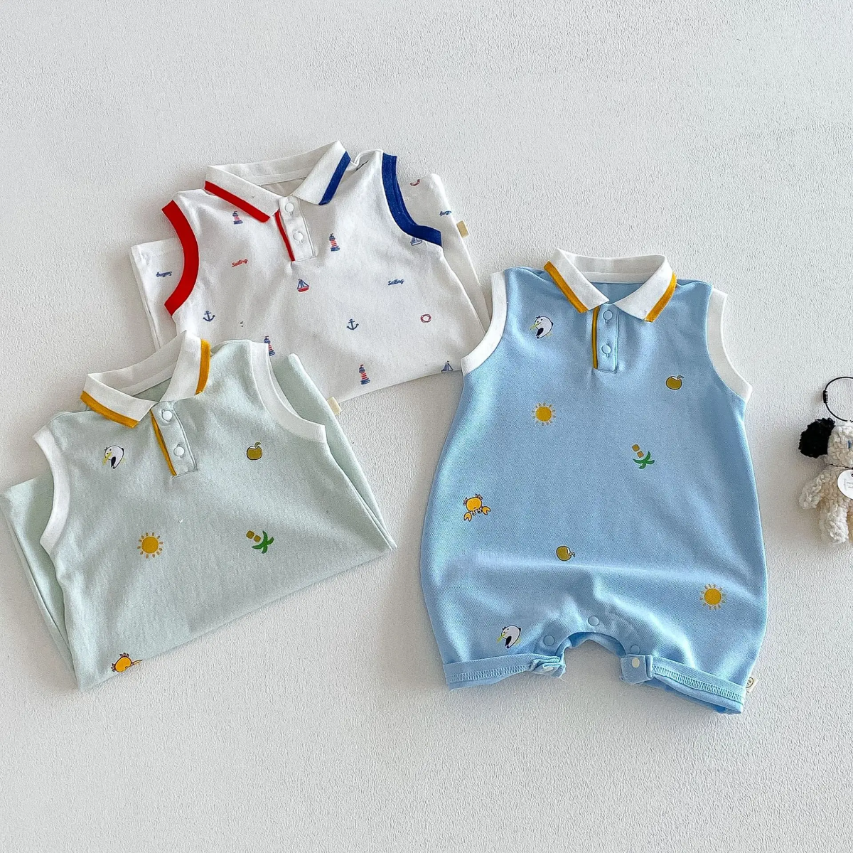 SunnyBaby – Wygodny i uroczy – body typu polo dla niemowląt