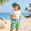 Beach Set – Kolorowe i stylowe – kąpielówki z nadrukiem i czapka