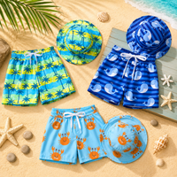 Thumbnail for Beach Set – Kolorowe i stylowe – kąpielówki z nadrukiem i czapka