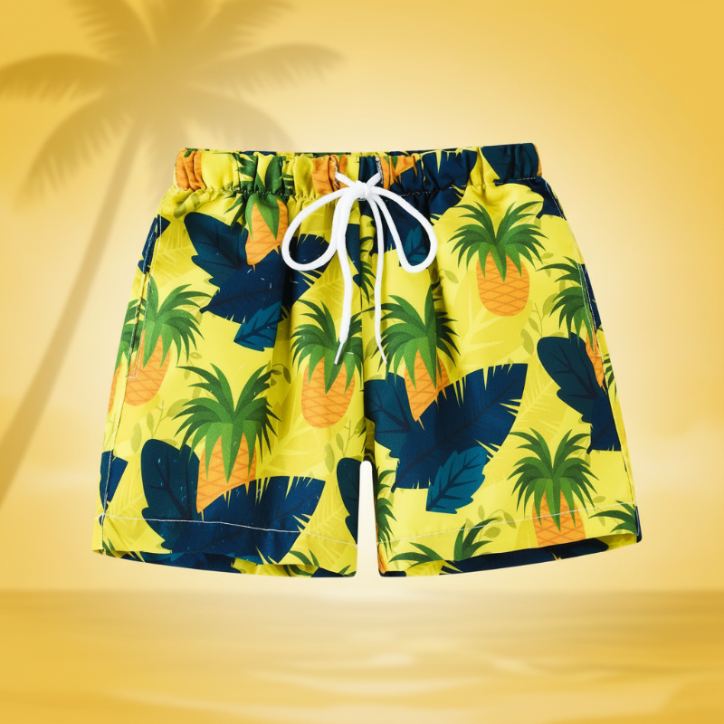 Beach Shorts – Lekkie i zabawne – tropikalne kąpielówki dla dzieci
