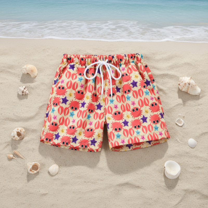 Beach Shorts – Lekkie i zabawne – tropikalne kąpielówki dla dzieci