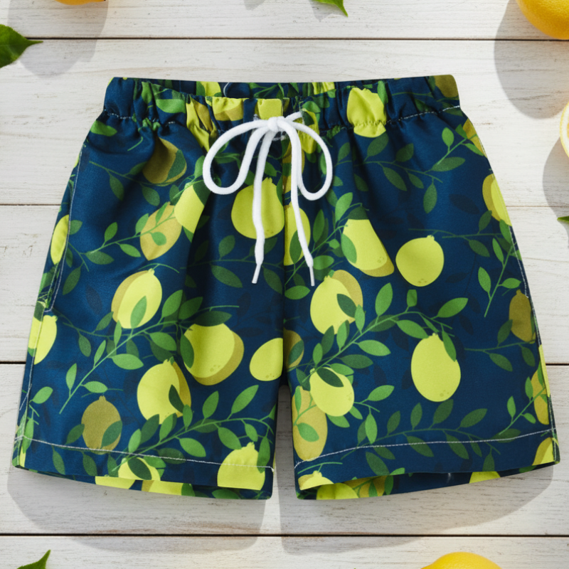 Beach Shorts – Lekkie i zabawne – tropikalne kąpielówki dla dzieci