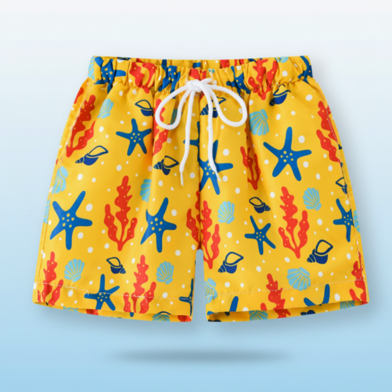 Beach Shorts – Lekkie i zabawne – tropikalne kąpielówki dla dzieci