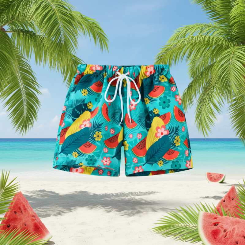 Beach Shorts – Lekkie i zabawne – tropikalne kąpielówki dla dzieci