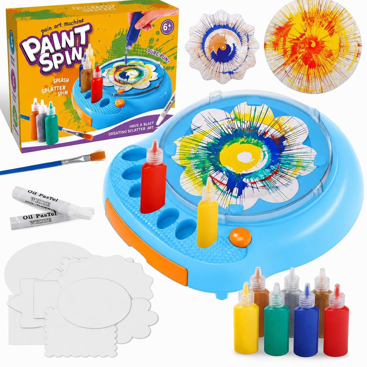 SpinArt – Kreatywność i edukacja – Maszyna do malowania „zrób to sam”