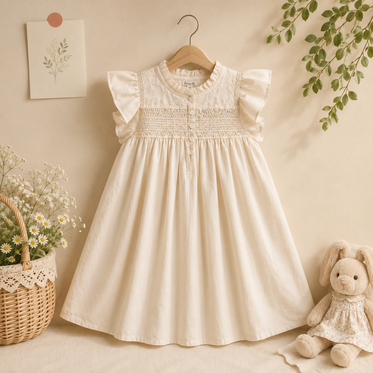 Sleeveless Dress – Elegancka i wygodna – sukienka z koronkowym kołnierzem