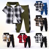 Thumbnail for Boys Checkered Outfit – Modny i wygodny – zestaw dziecięcy w kratkę