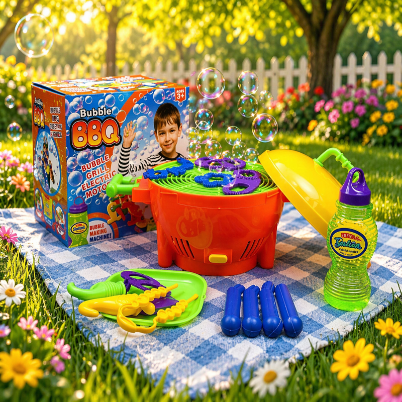 BBQ Bubble Maker – Zabawne i interaktywne – BBQ z dmuchaniem baniek mydlanych