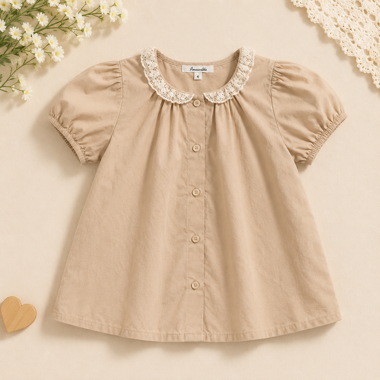 Girls Summer Fashion Top – Lekka i wygodna – bluzka dla dziewczynek w stylu vintage