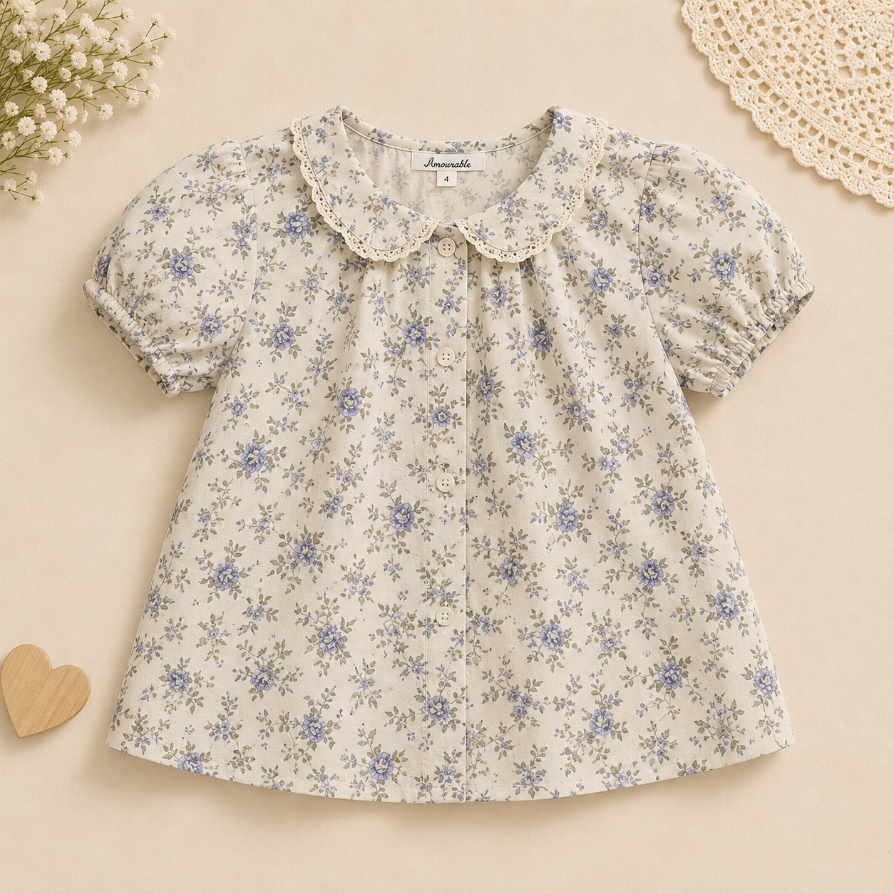 Girls Summer Fashion Top – Lekka i wygodna – bluzka dla dziewczynek w stylu vintage