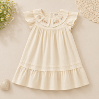 Thumbnail for Short Sleeve Embroidery Dress – Elegancja i wygoda – sukienka dla dziewczynek w stylu butikowym