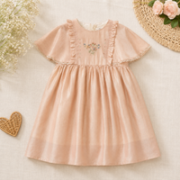 Thumbnail for Short Sleeve Embroidery Dress – Elegancja i wygoda – sukienka dla dziewczynek w stylu butikowym