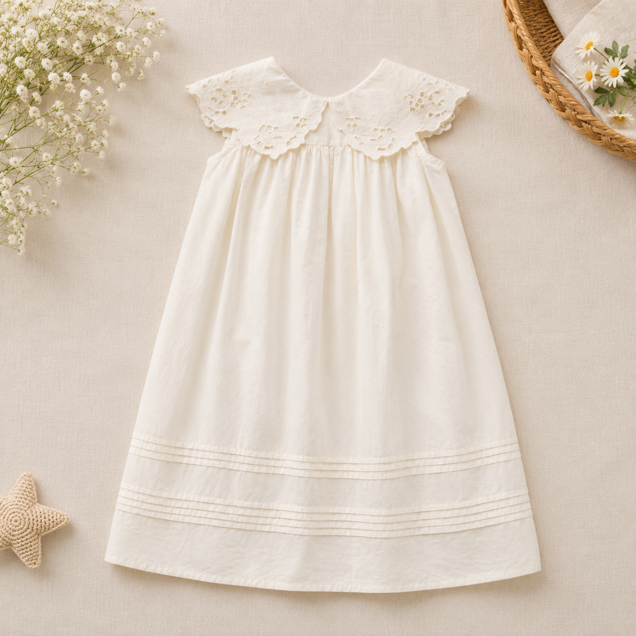 Lace Stitching Dress – Elegancja i wygoda – koronki i hafty