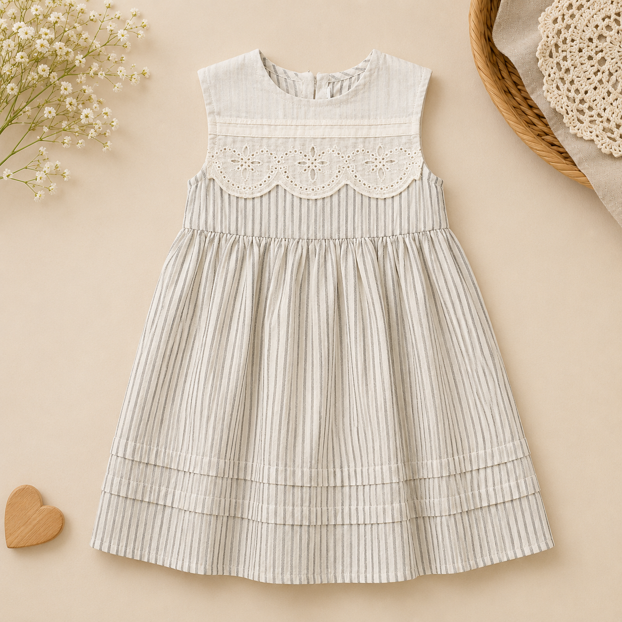 Lace Stitching Dress – Elegancja i wygoda – koronki i hafty