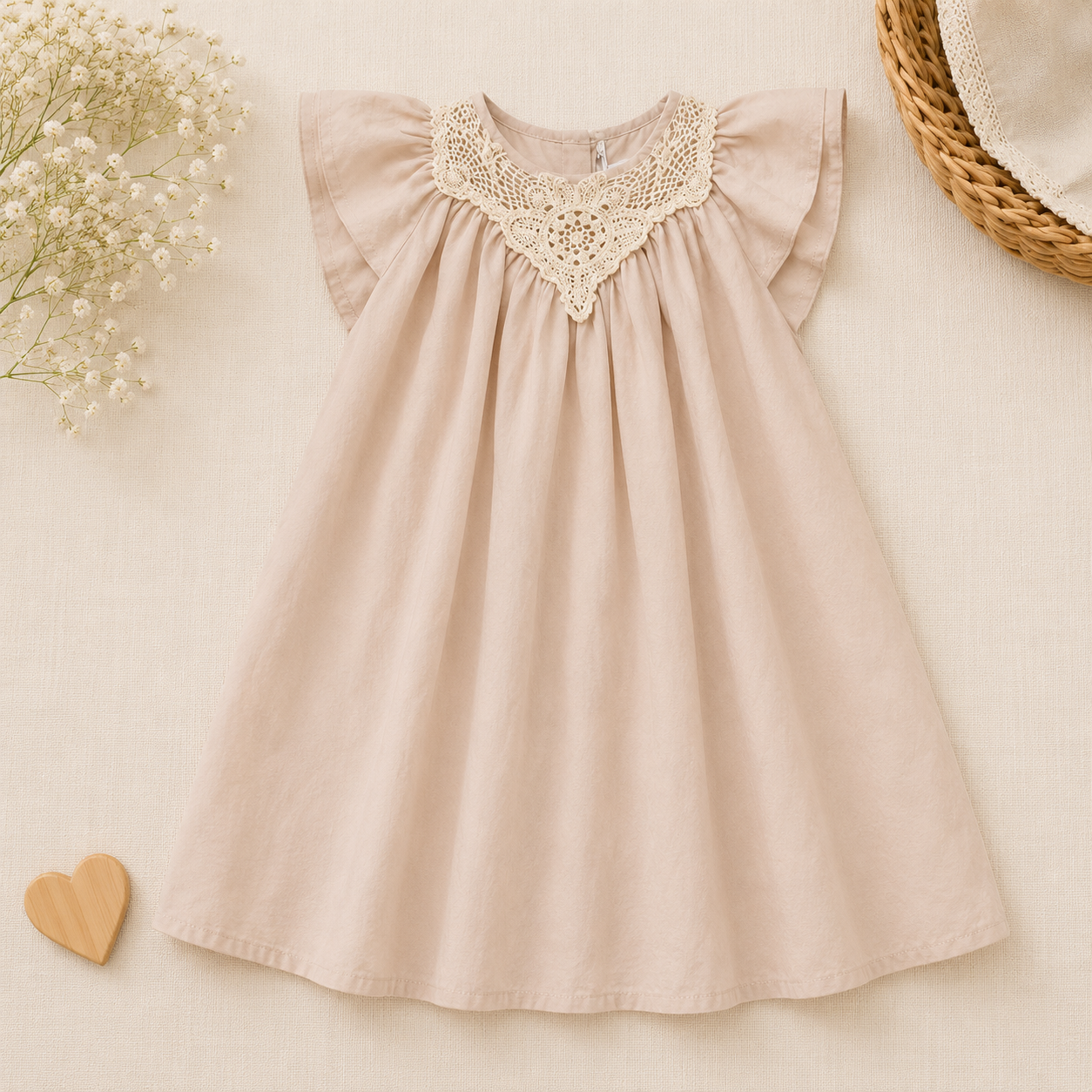 Lace Stitching Dress – Elegancja i wygoda – koronki i hafty