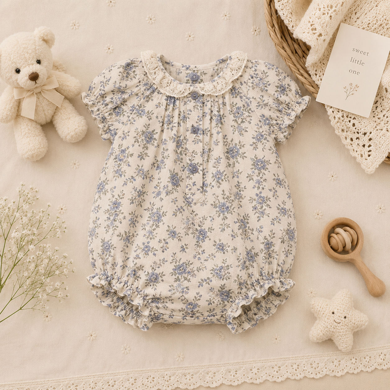 Vintage Rompers – Ponadczasowy i miękki – kombinezon dla niemowląt