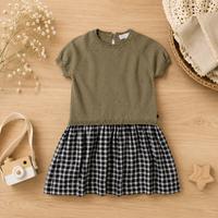 Thumbnail for Plaid Patchwork Dress – Modna i zwiewna – sukienka w kratkę