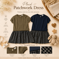 Thumbnail for Plaid Patchwork Dress – Modna i zwiewna – sukienka w kratkę