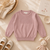 Thumbnail for Thin Cotton Pullover – Światło i komfort – dziecięcy sweter z dzianiny