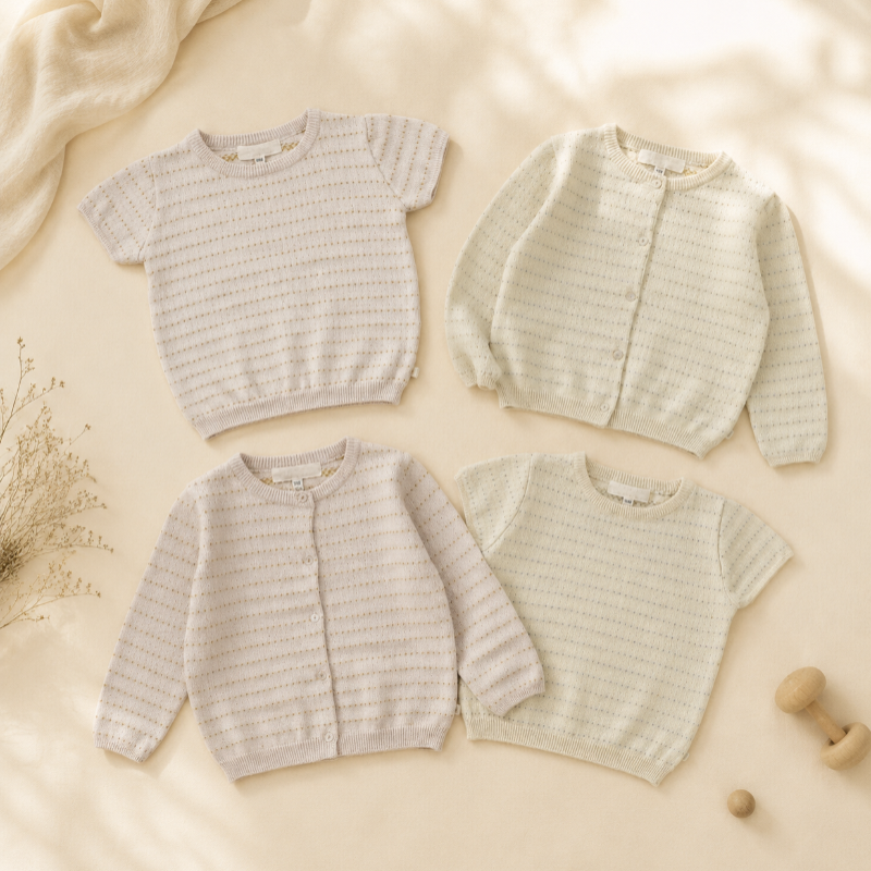 Knit Top & Cardigan – Miękkie i wygodne – sweter i kamizelka z dzianiny