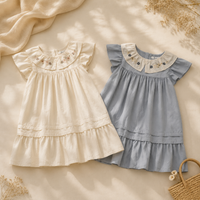 Thumbnail for Princess Dress – Stylowa i wygodna – sukienka z haftowanym kołnierzem