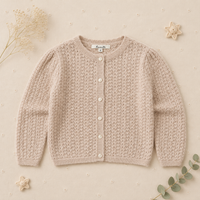 Thumbnail for Buttoned Cardigan – Miękka i wygodna – dziecięca kamizelka z dzianiny