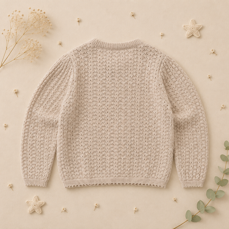 Buttoned Cardigan – Miękka i wygodna – dziecięca kamizelka z dzianiny