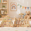 Rainbow Gem Stacking Blocks – Kreatywne i edukacyjne – zestaw drewnianych klocków do układania